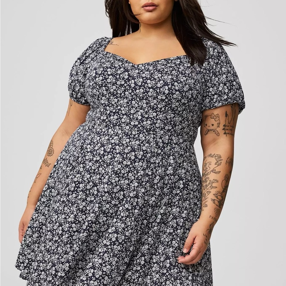mini challis skater dress